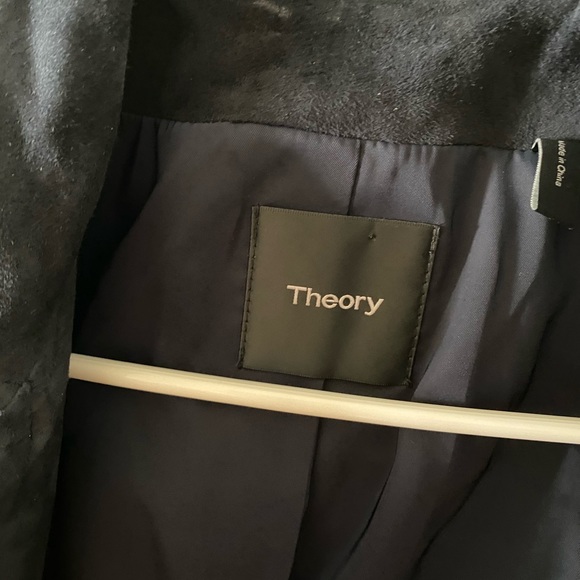 Theory Tralsmin oversized suede moto jacket - Picture 4 of 9